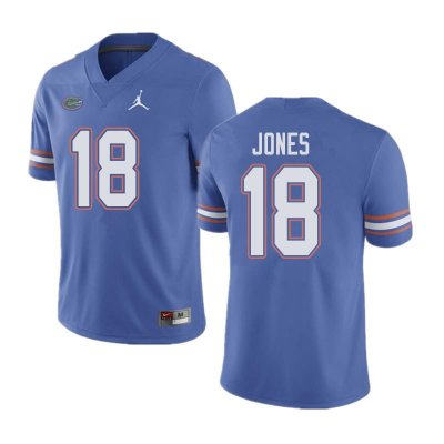 Men's Florida Gators #18 Jalon Jones NCAA Jordan Brand Blue Authentic Stitched College Football Jersey LRX5662PC